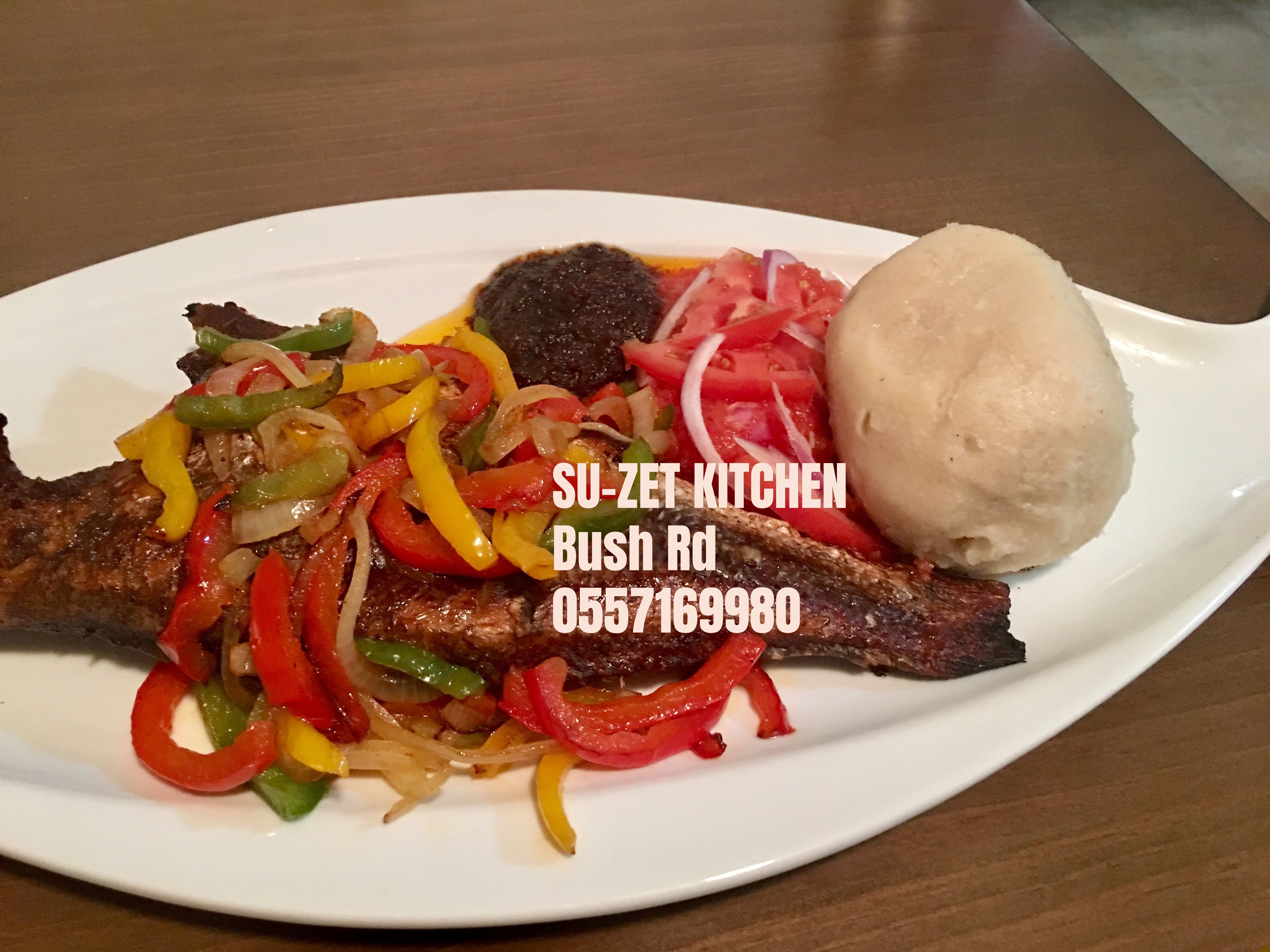 Banku with Fried Fish